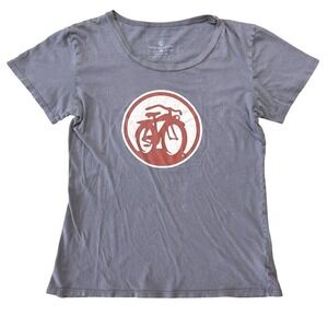 New Belgium Brewery Fat Tire Logo Tee Womens M Slim Fit Organic Cotton US Made